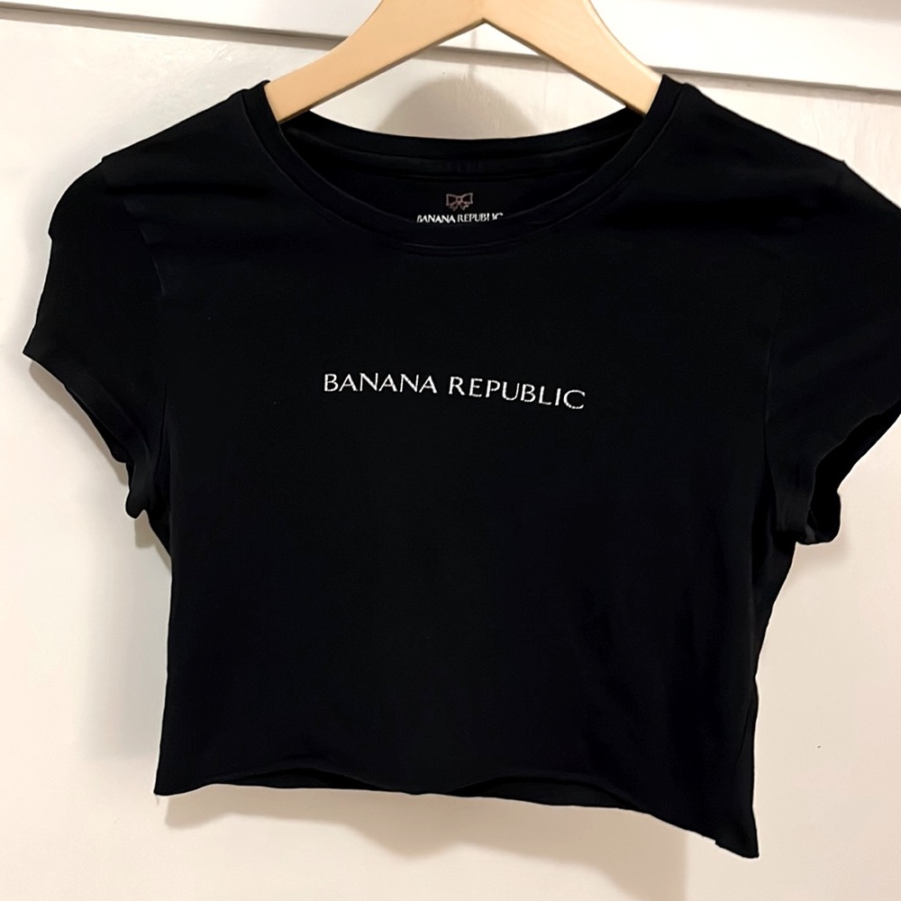Banana Republic cropped T sz x sml
